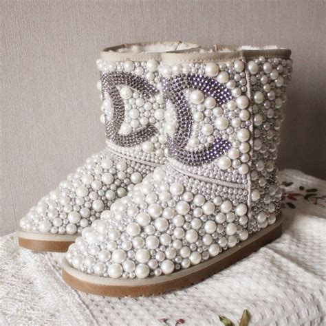 chanel pearl ugg boots for sale|Chanel ugg pearl boots ugg boots norstrom + FREE SHIPPING.